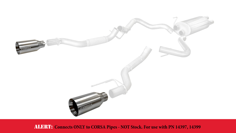 Ford F-150 Raptor Performance Exhaust - CORSA Performance - Tip Kit - Satin Polished - `17-`20